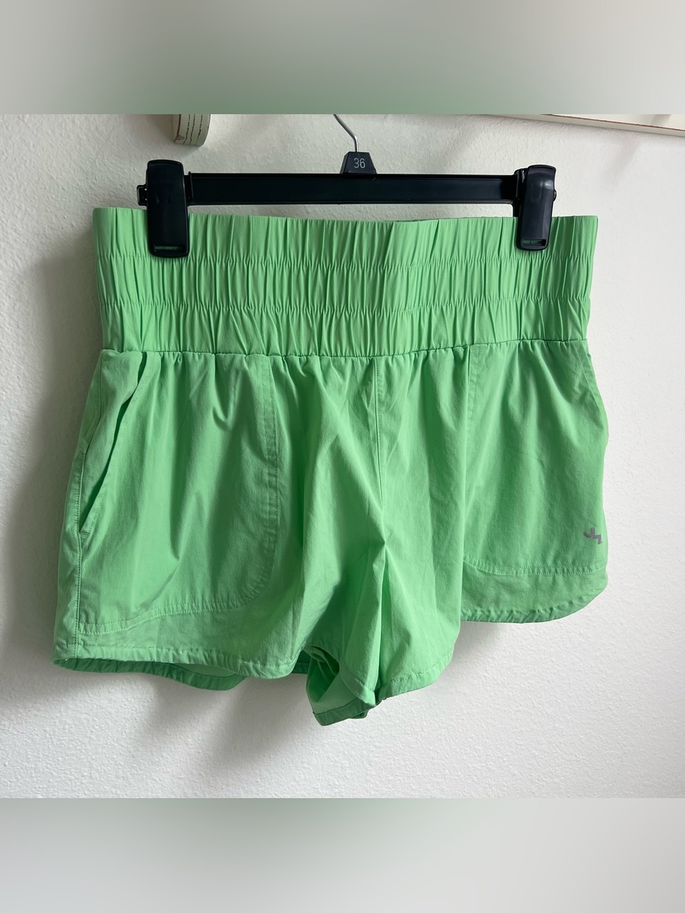 JoyLab Women's High-Waist Lightweight Lime Green Shorts
